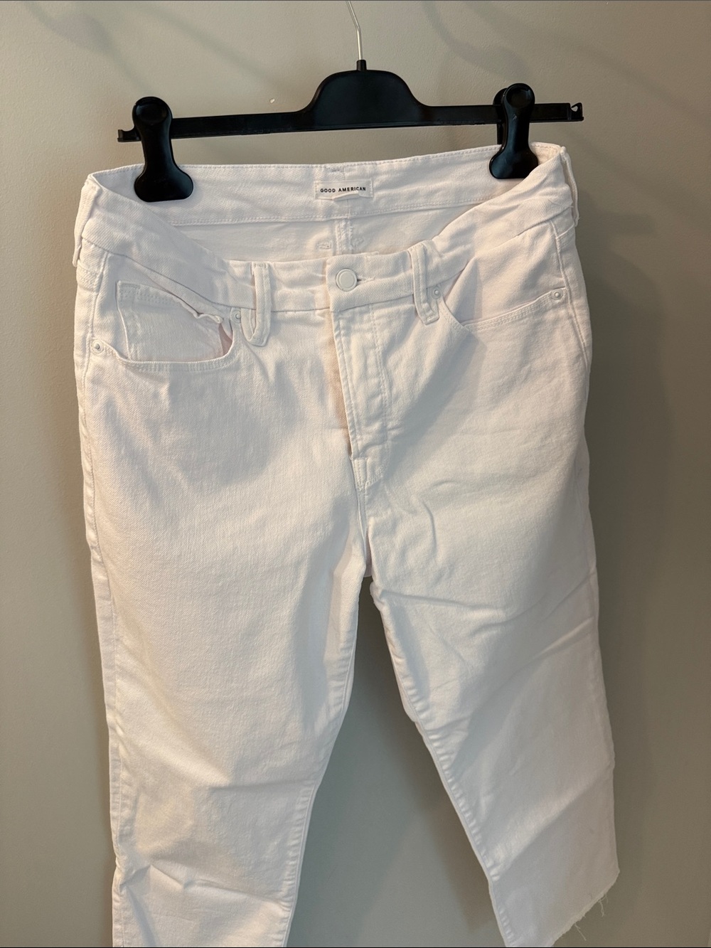 Good American White Women’s Jeans - Classic cropped Straight